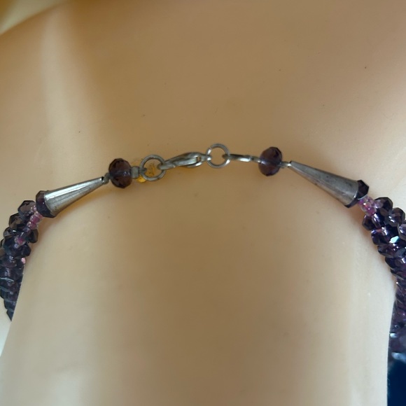 Make a Statement - Handmade Amethyst Multi-tier Necklace - Picture 2 of 6